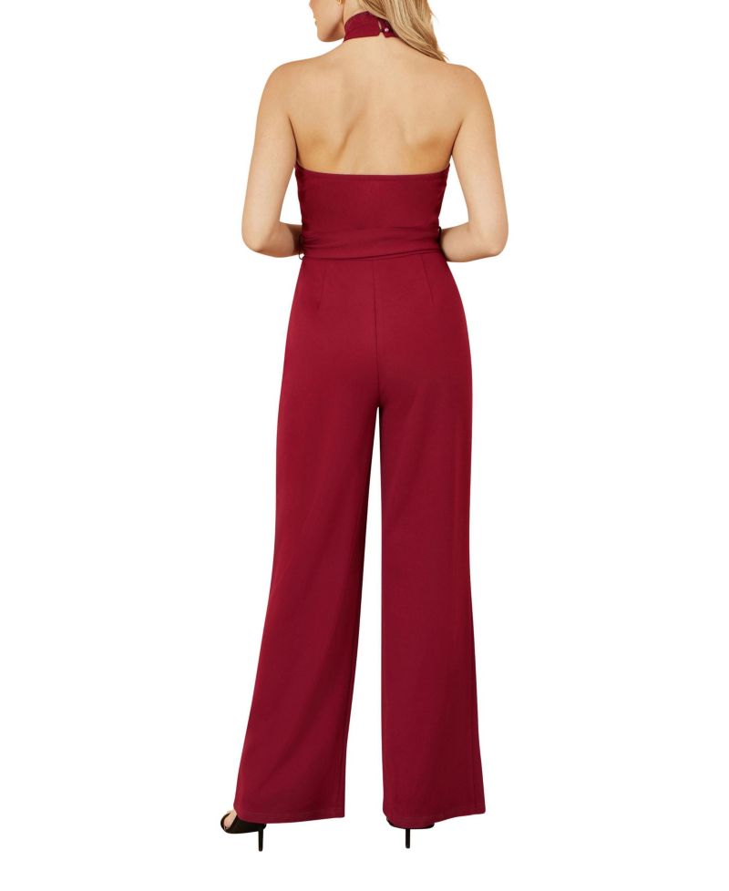 Women's Cross Over Halter Neck Jumpsuit
