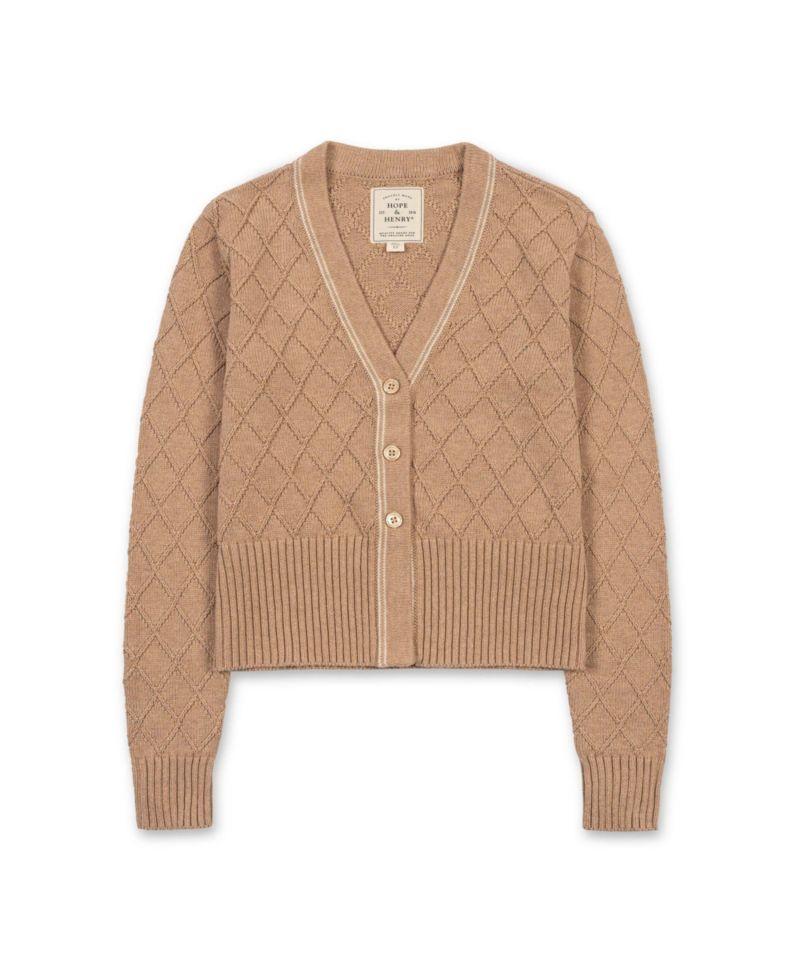 Women's V-Neck Long-Sleeve Button-Front Cardigan