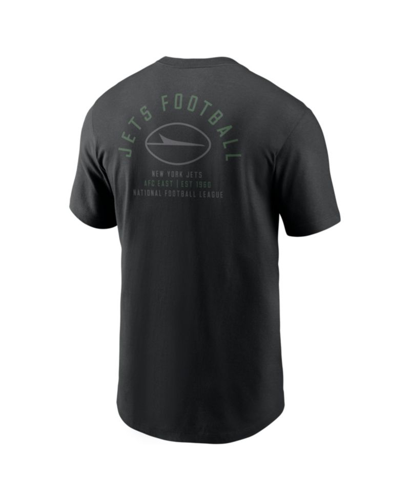 Men's Black New York Jets Split Logo T-Shirt