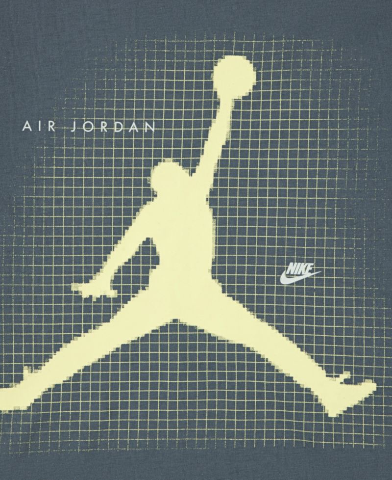 Boys' 2T-7 Jumpman Grid Blur Crewneck T-Shirt