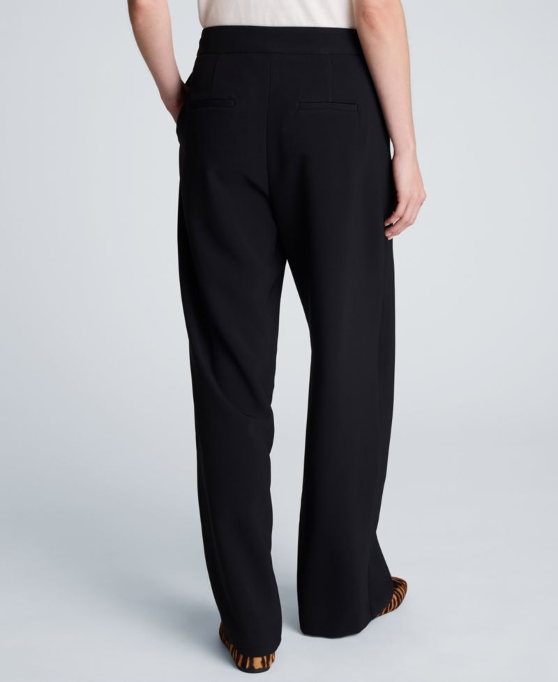 Women's Luxe Twill Fly Front Asymmetrical Crossover Pants