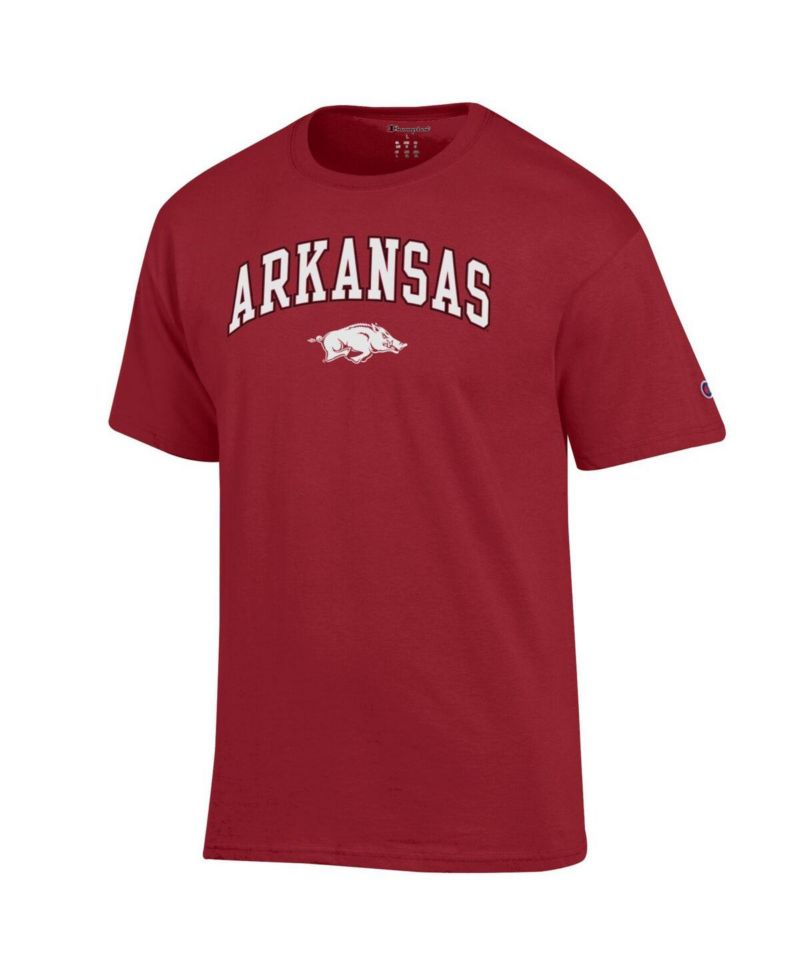 Men's Cardinal Arkansas Razorbacks Arch Over Logo T-Shirt