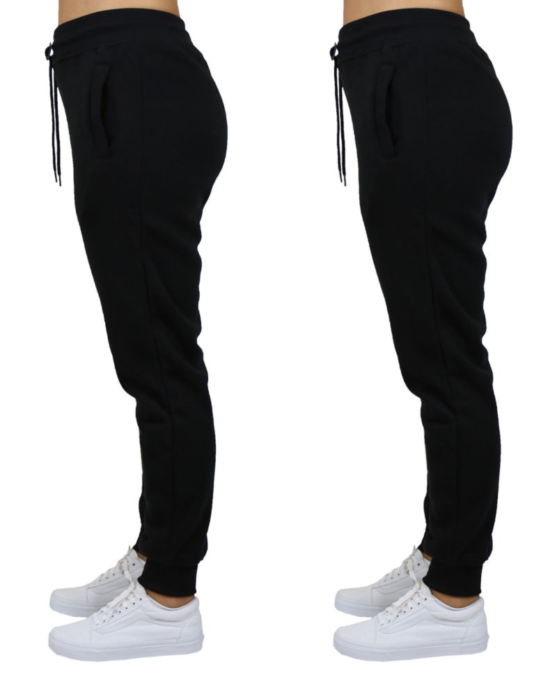 Women's Loose Fit Fleece Lined Jogger Sweatpants-2 Pack