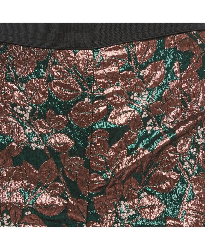 Women's Metallic Brocade Cigarette Pants