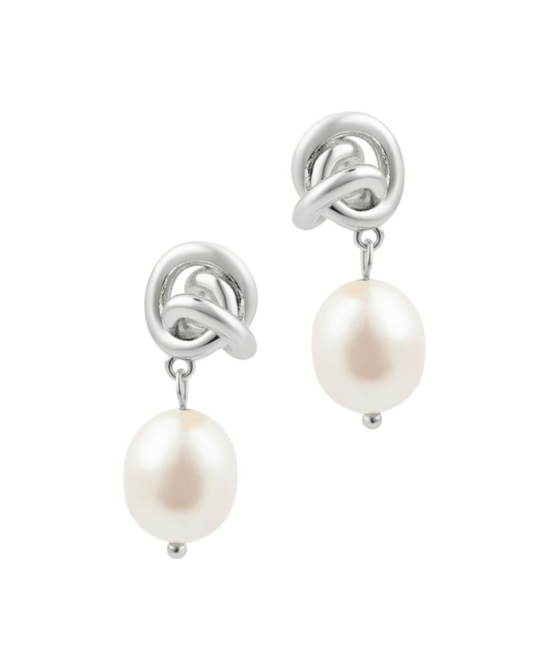 Freshwater Cultivated Pearl Knot Earrings