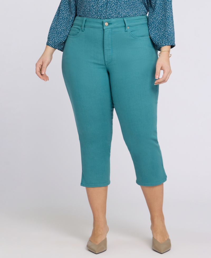 Plus Size Chloe Capri Jeans with Lift Tuck Technology in Cool Embrace Denim