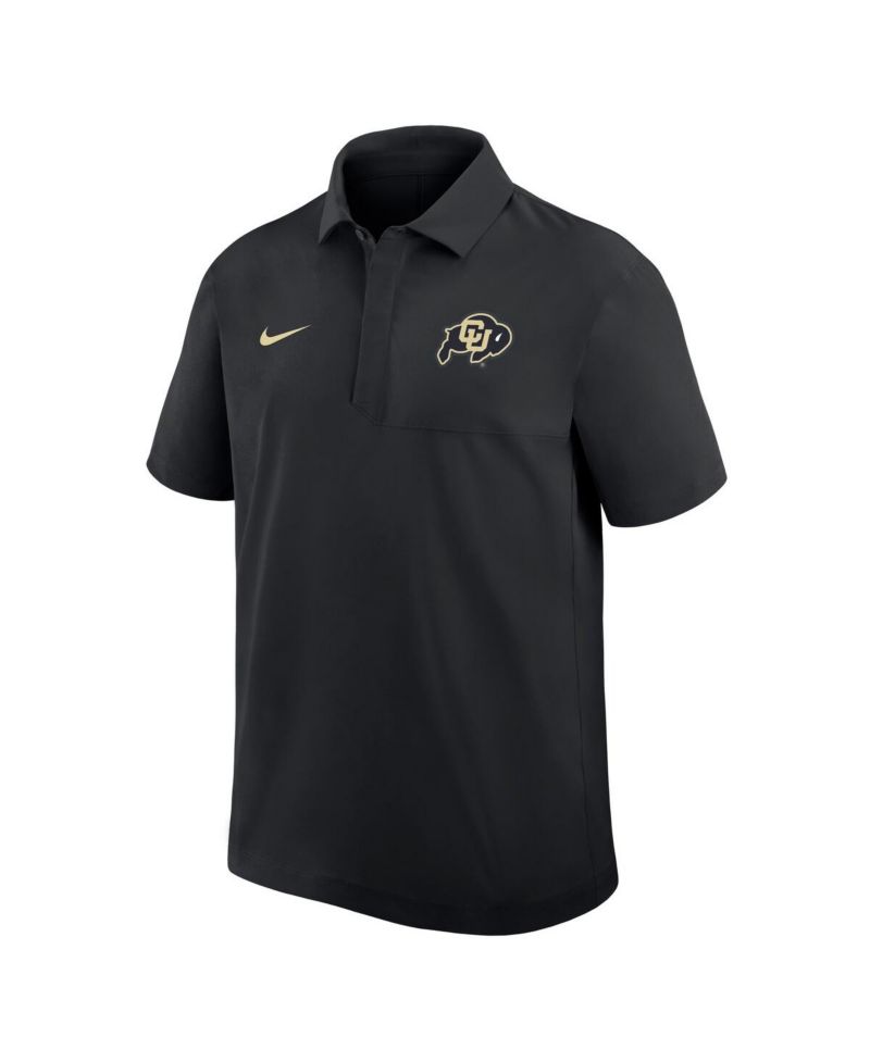Men's Black Colorado Buffaloes Woven Dri-FIT Polo Shirt