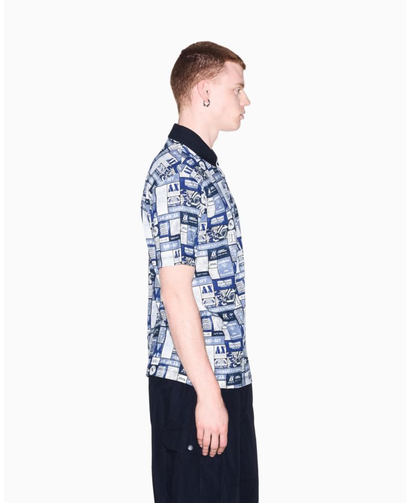 Men's Collage Logo Polo Shirt
