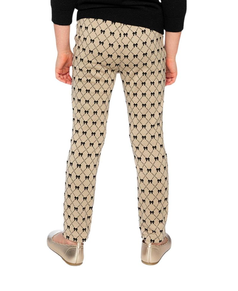 Big Girls (6-14) Treggings Bow Tie Print