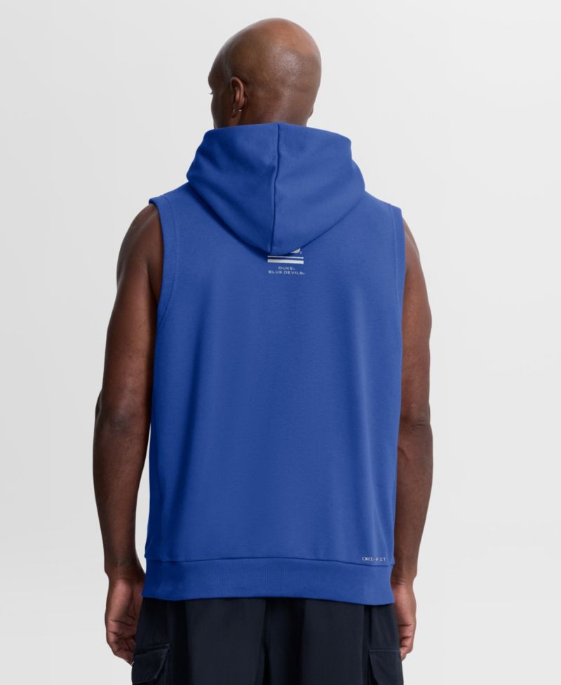 Men's Royal Duke Blue Devils 2026 Sideline Sleeveless Dri-FIT Hoodie