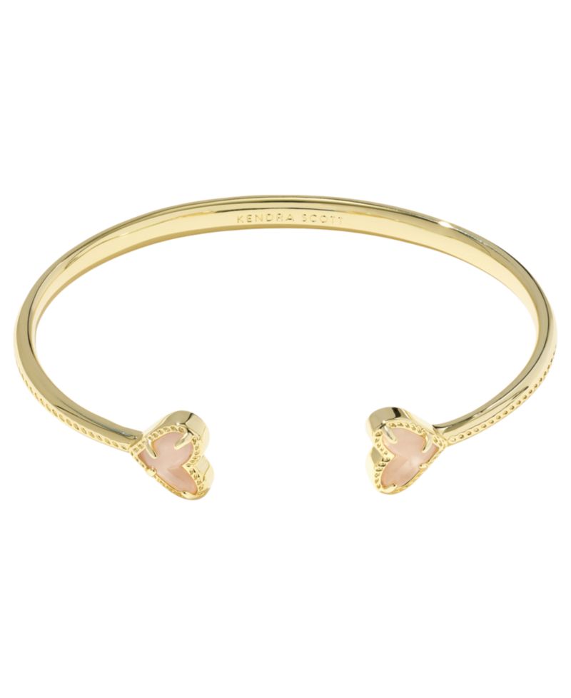 Framed Ari Dichroic Glass Heart Cuff Bracelet