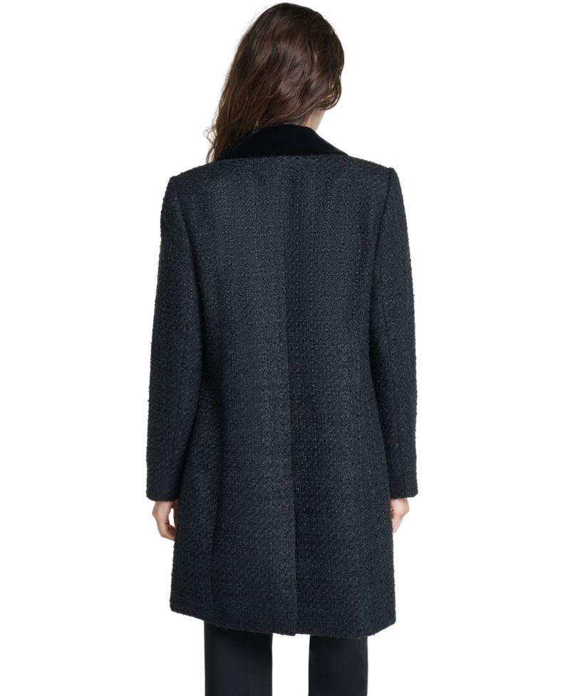 Women's Double-Breasted Tweed Texture Jacket