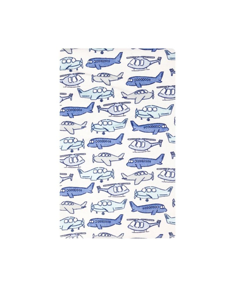 Boy Cotton Poly Flannel Burp Cloths, Born To Fly