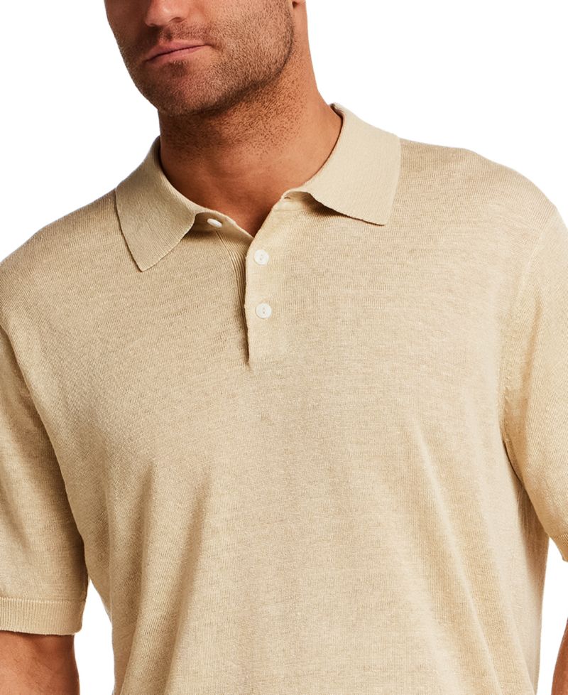 Men's Short-Sleeve Collared Polo Sweater