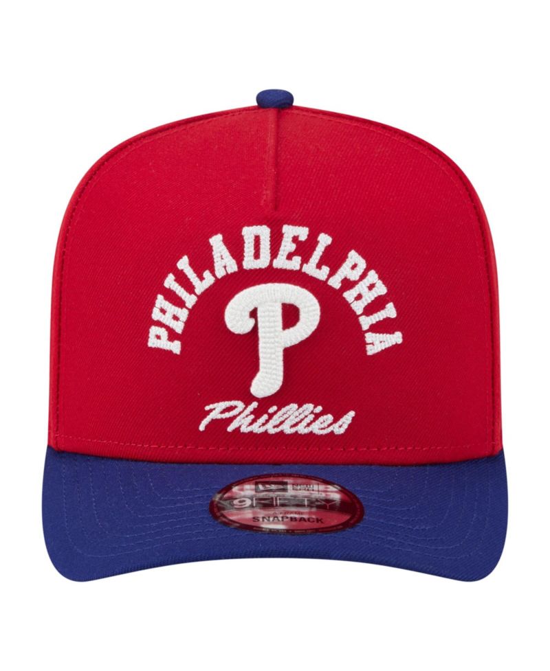 Men's Red/Royal Philadelphia Phillies Arched A-Frame 9FIFTY Adjustable Hat