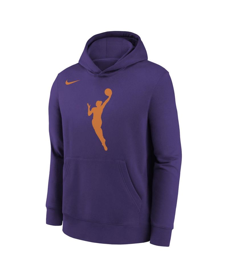 Big Boys and Girls Purple WNBA Logo Essential Team Pullover Hoodie