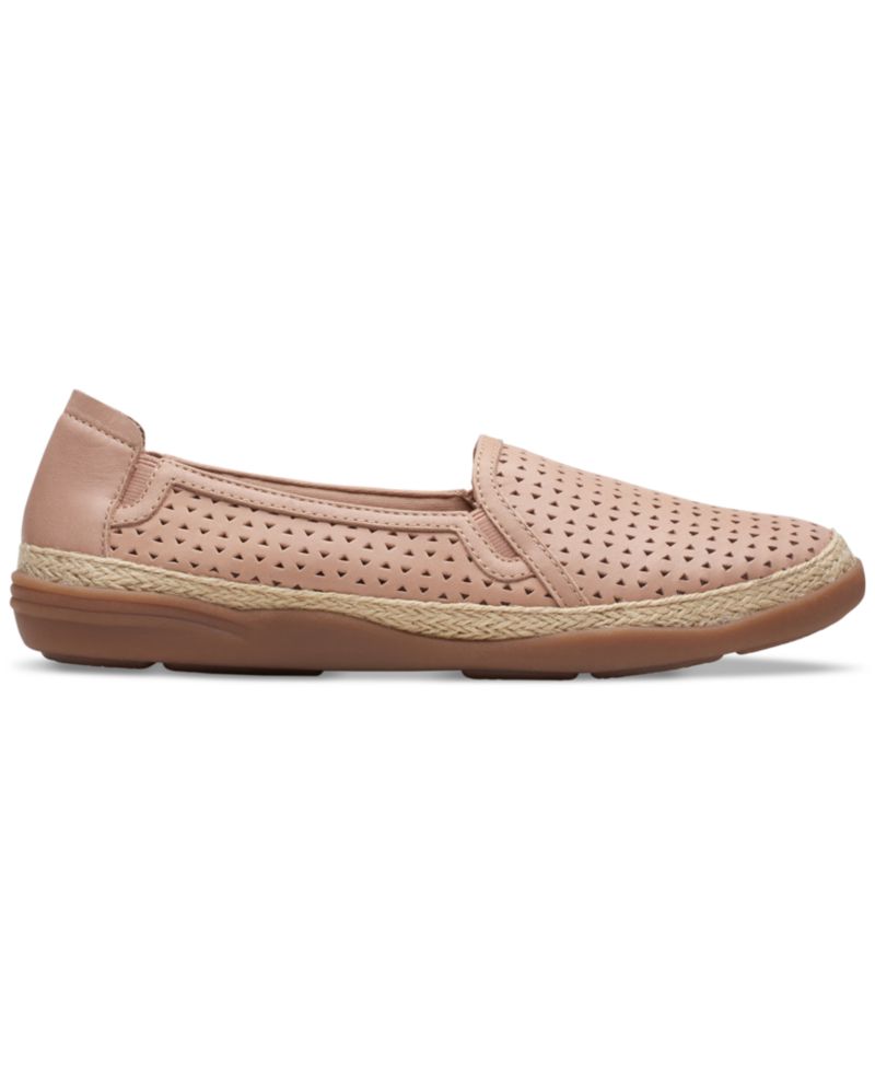 Slip-On Espadrille Leather Flats