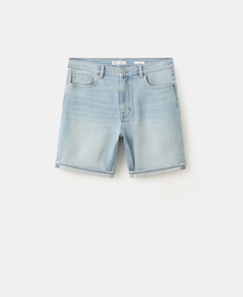 Men's Slim-Fit Denim 9.45" Bermuda Shorts