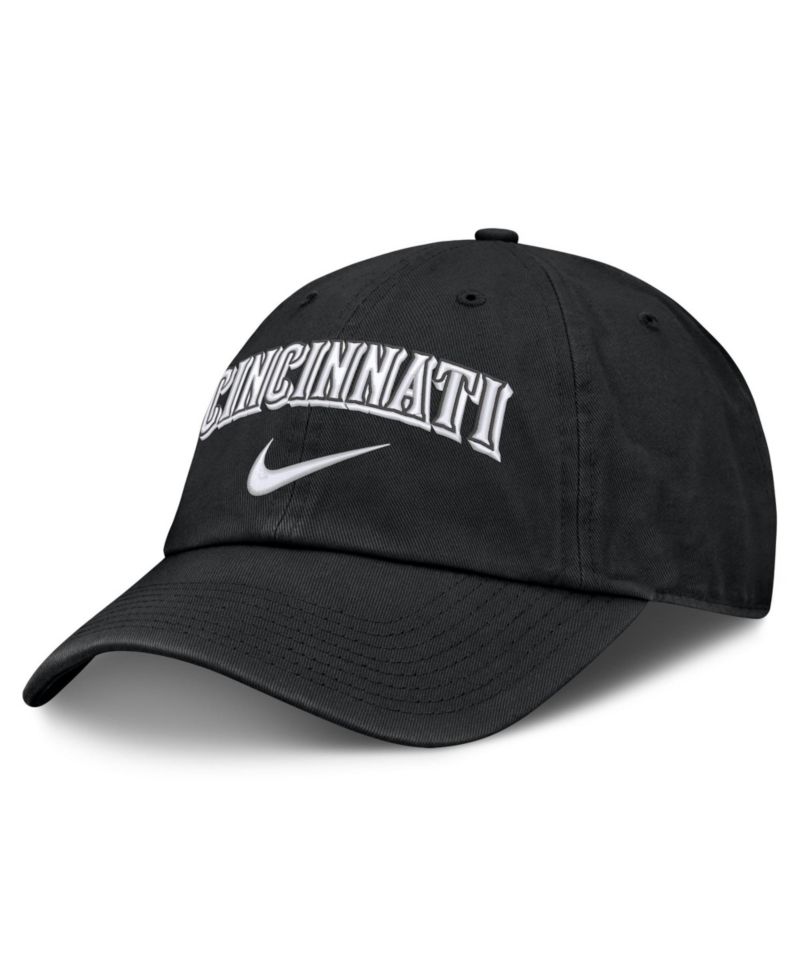 Men's Black Cincinnati Reds Primetime Club Adjustable Hat