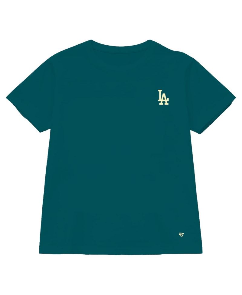 Women's Teal Los Angeles Dodgers Plus Size Leon City Cropped T-Shirt
