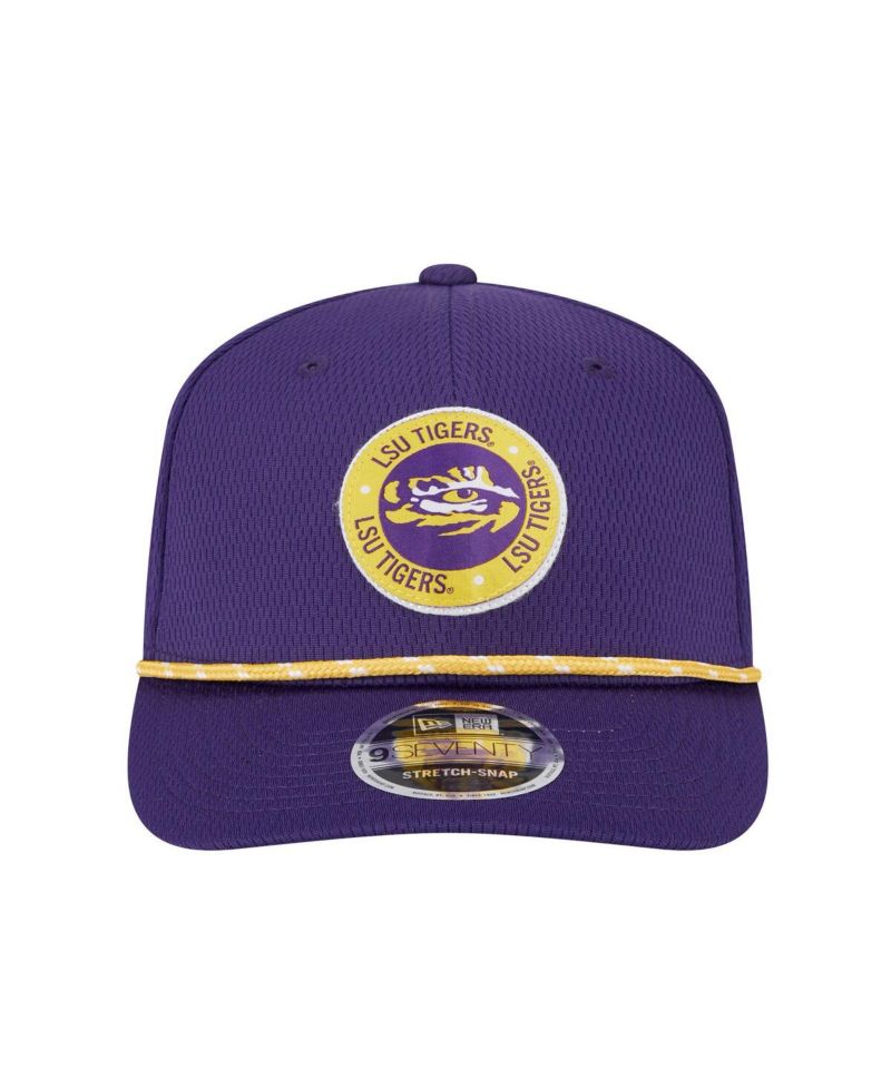 Men's Purple LSU Tigers COOLERA 9SEVENTY Rope Stretch-Snap Hat