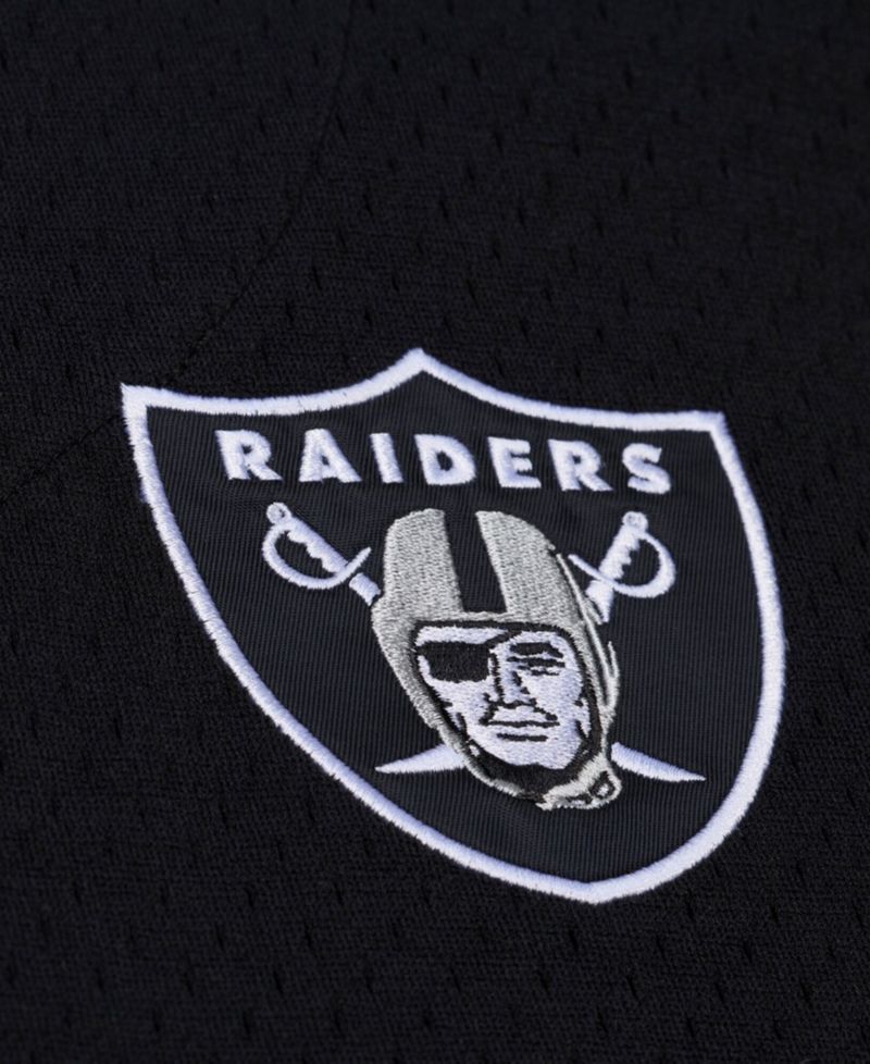 Men's Black Las Vegas Raiders Head Coach Mesh Full-Button Fashion Jersey