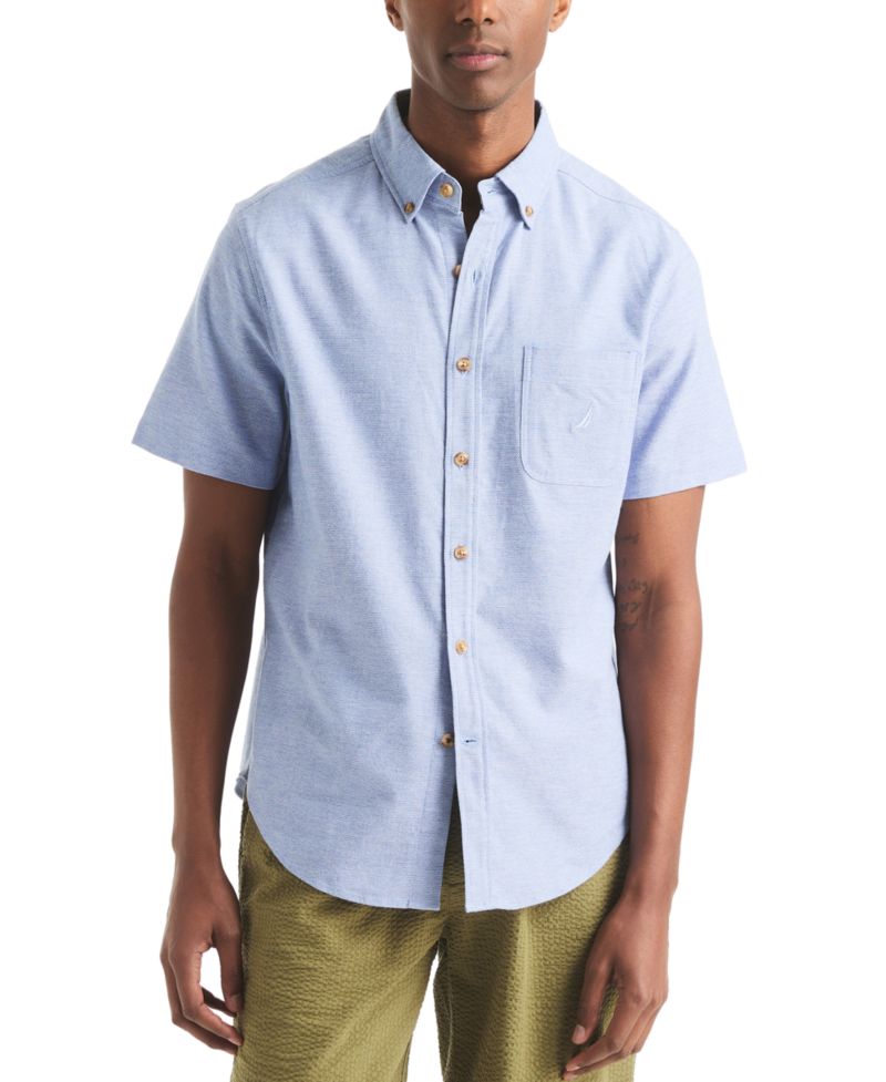 Men's Classic-Fit 100% Cotton Short-Sleeve Shirt