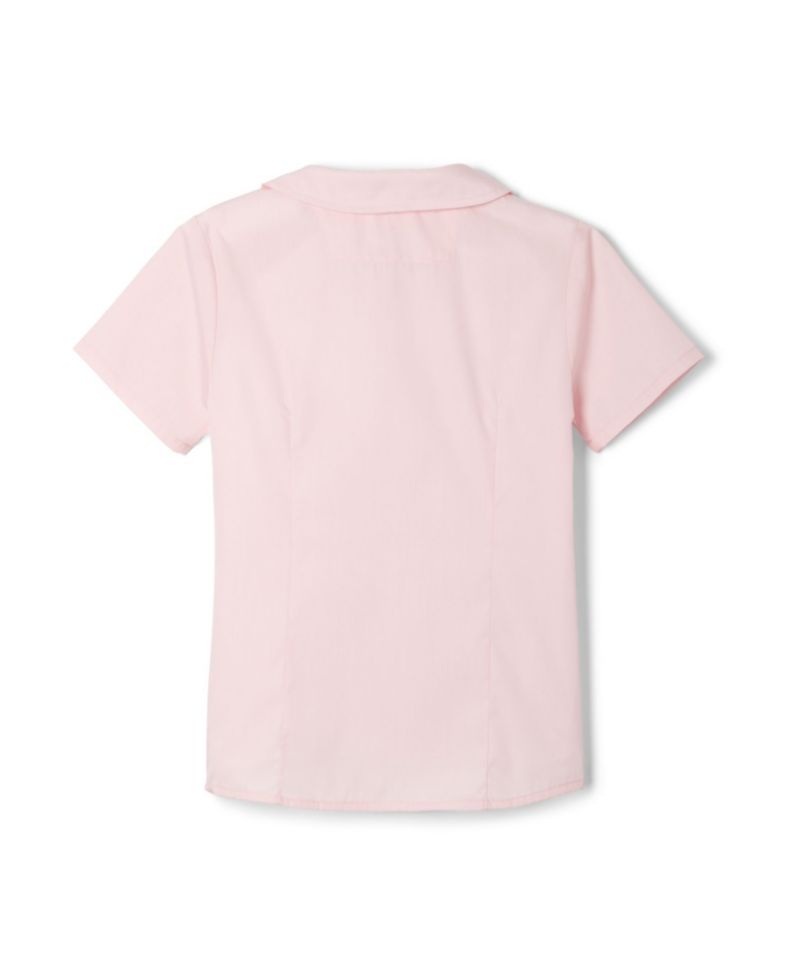 Plus Girls Short Sleeve Modern Peter Pan Blouse