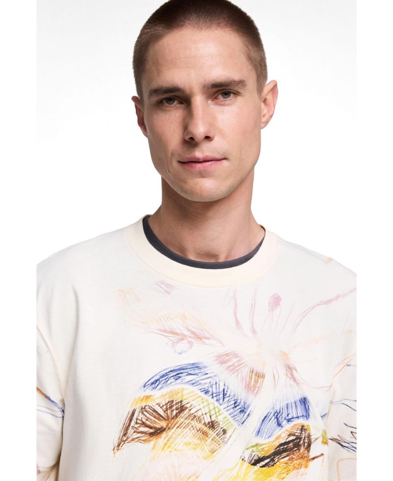 Men's Printed T-shirt with drawings