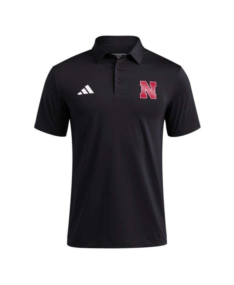 Men's Black Nebraska Huskers Our Red Burns Brighter Ultimate365 Polo