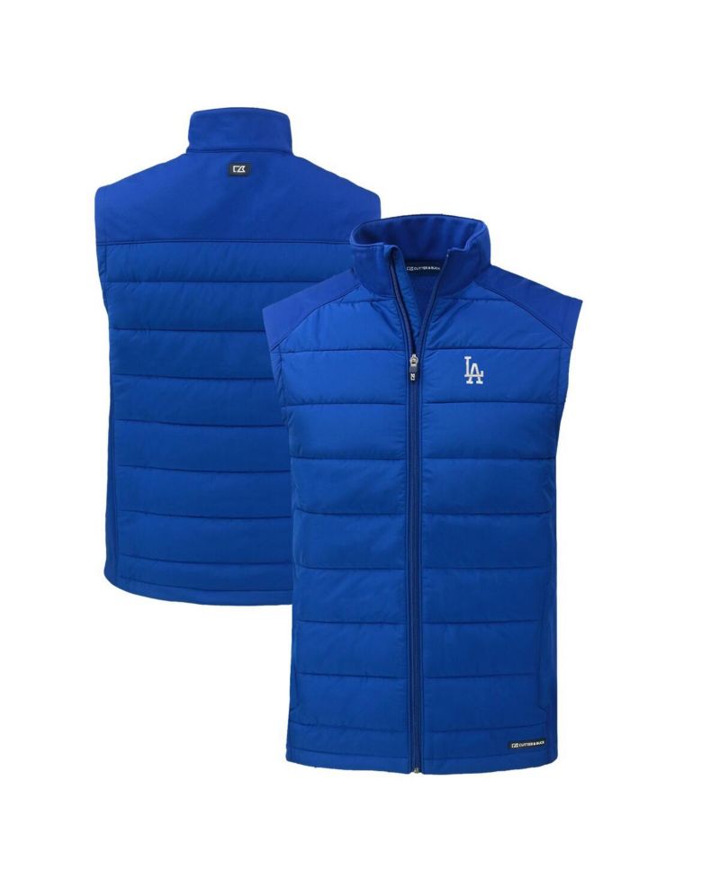 Men's Royal Los Angeles Dodgers Evoke Hybrid Eco Softshell Full-Zip Vest
