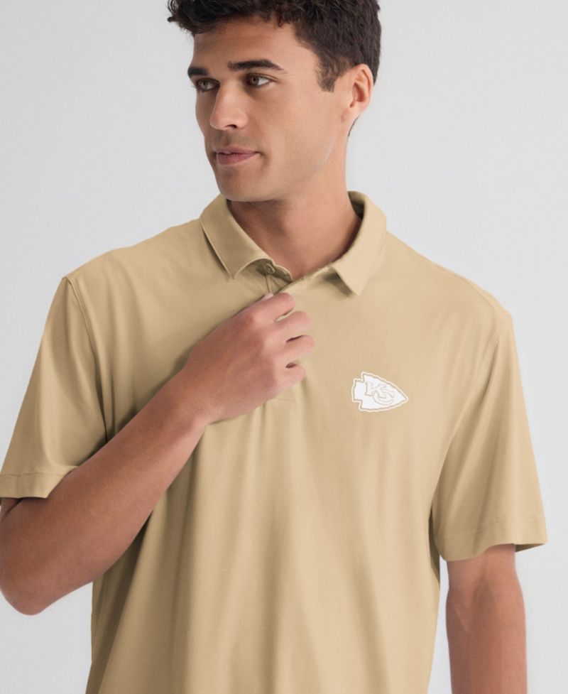 Men's Tan Kansas City Chiefs Clutch Polo Shirt