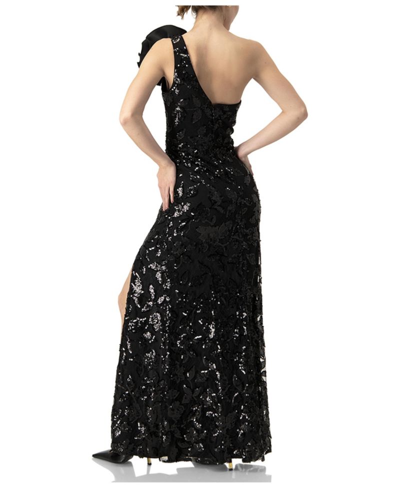 Women's Long Evening Dress with Bow