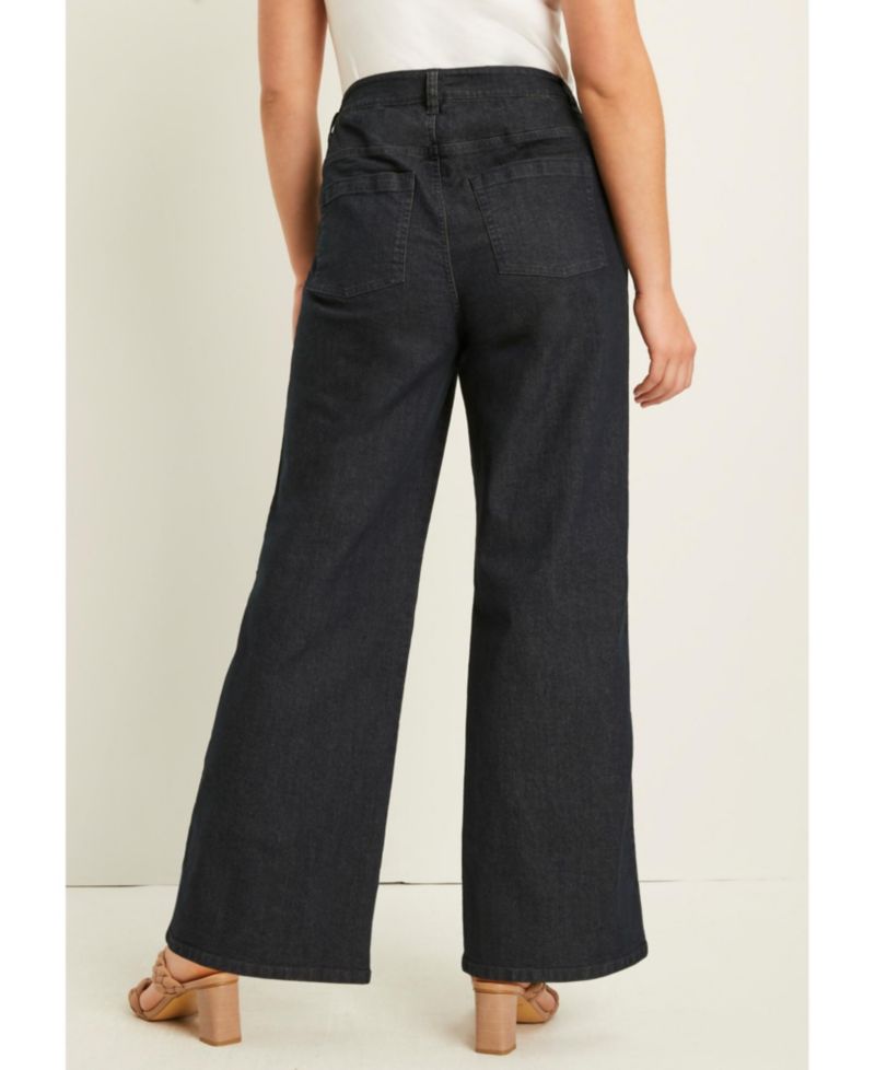 Women's June and Vie Curvie Fit Wide-Leg Jeans