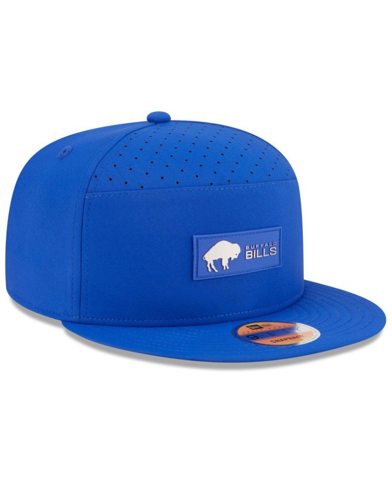 Men's Royal Buffalo Bills 2025 Sideline Throwback Split Panel 9FIFTY Snapback Hat