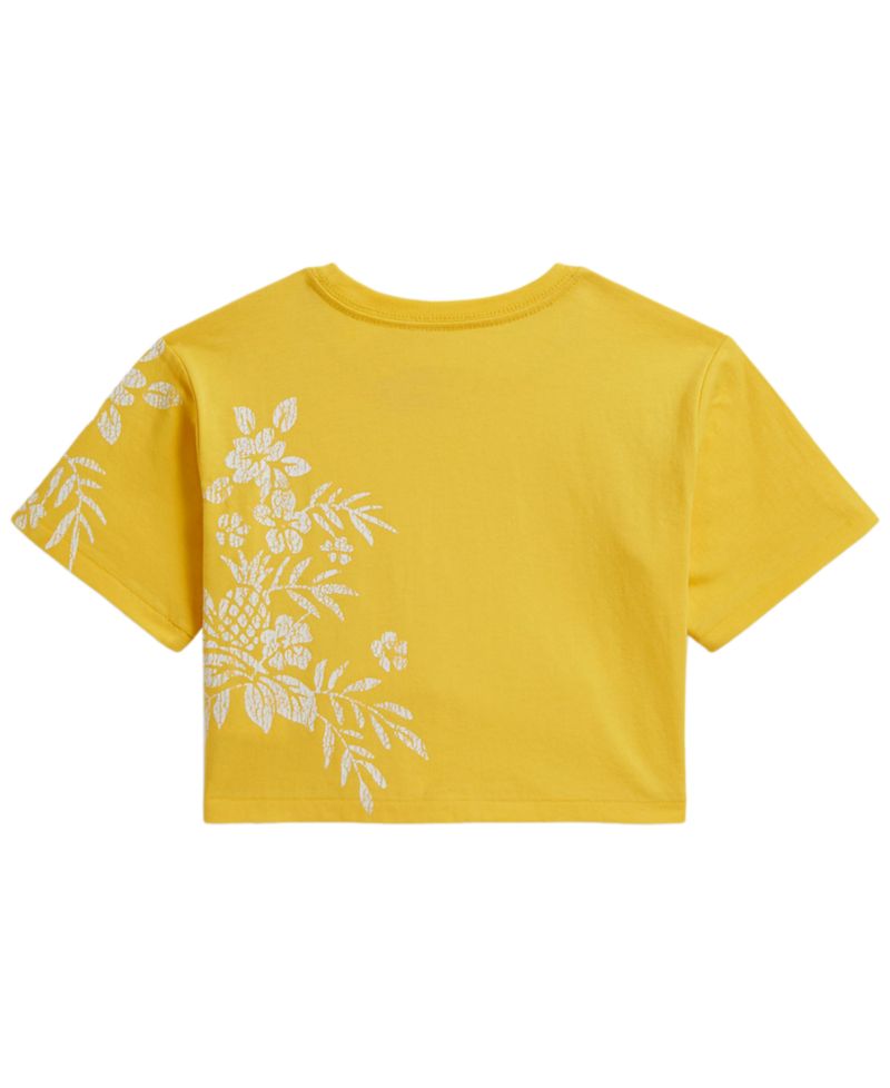 Girls' 2T-6X Floral-Print Cotton Boxy T-Shirt