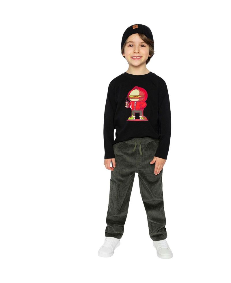 Little and Big Boy Long Sleeve Organic Cotton T-Shirt