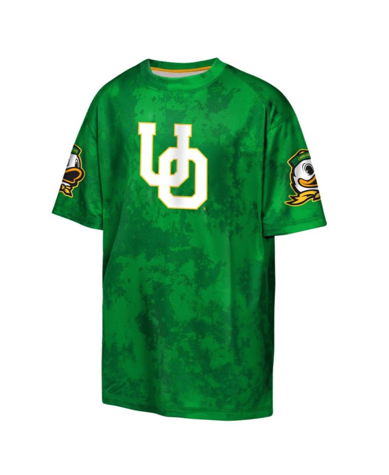 Big Boys and Girls Green Oregon Ducks Off-Side Sublimated T-Shirt