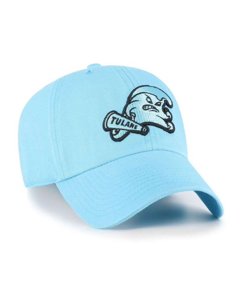 Men's Coastal Blue Tulane Green Wave Clean Up Adjustable Hat