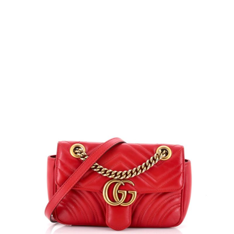 Mini GG Marmont Flap Bag Matelasse Leather
