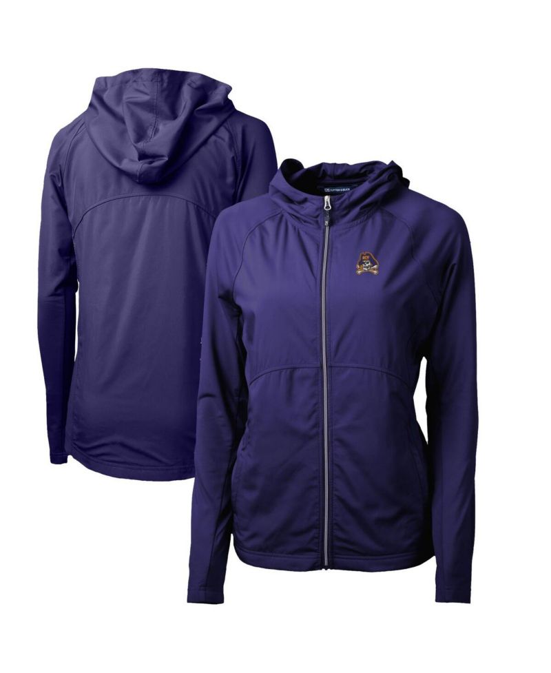Women's Purple ECU Pirates Adapt Eco Knit Full-Zip Hoodie