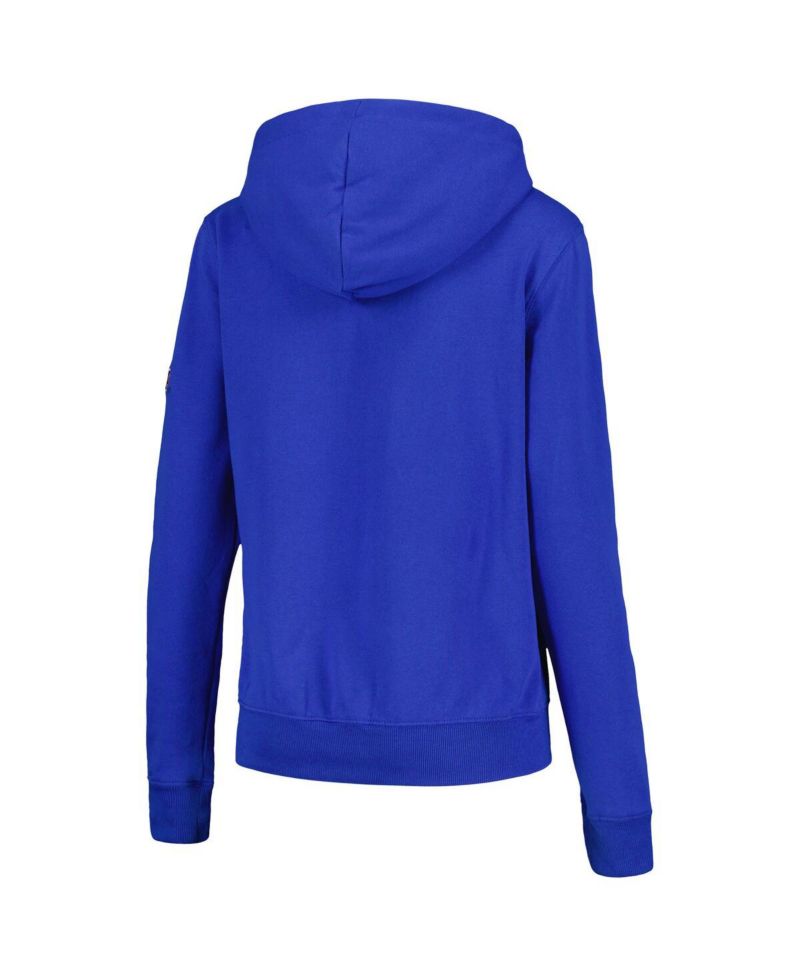 Women's Stadium Athletic Royal Kansas Jayhawks Big Logo Pullover Hoodie