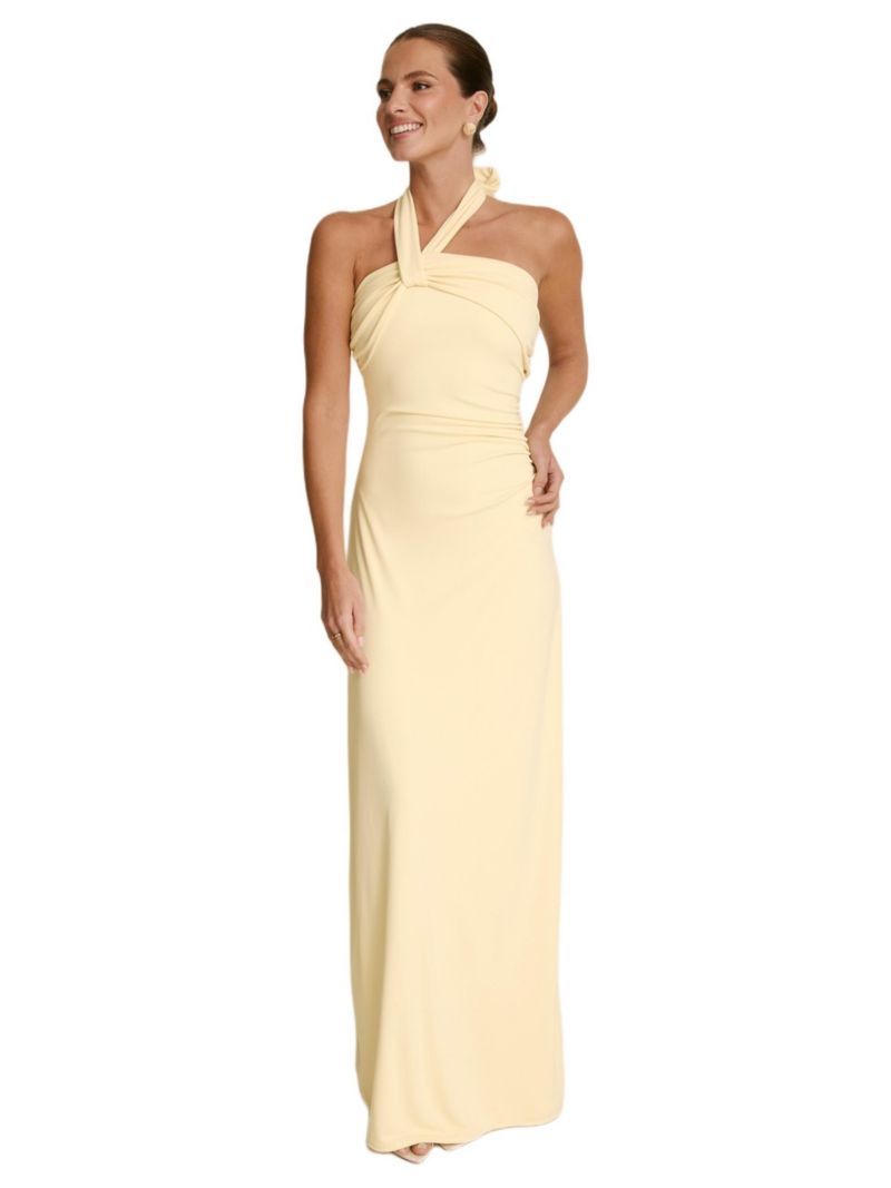 Women's Halter Neck Stretch Bridesmaid Dress