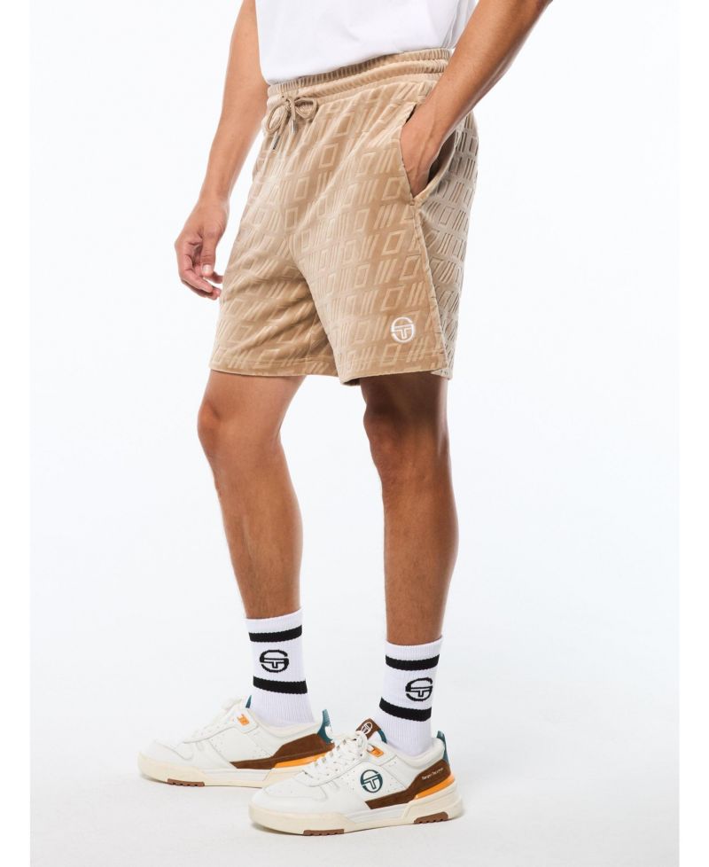 Men's Bandiera Debossed Velour Short