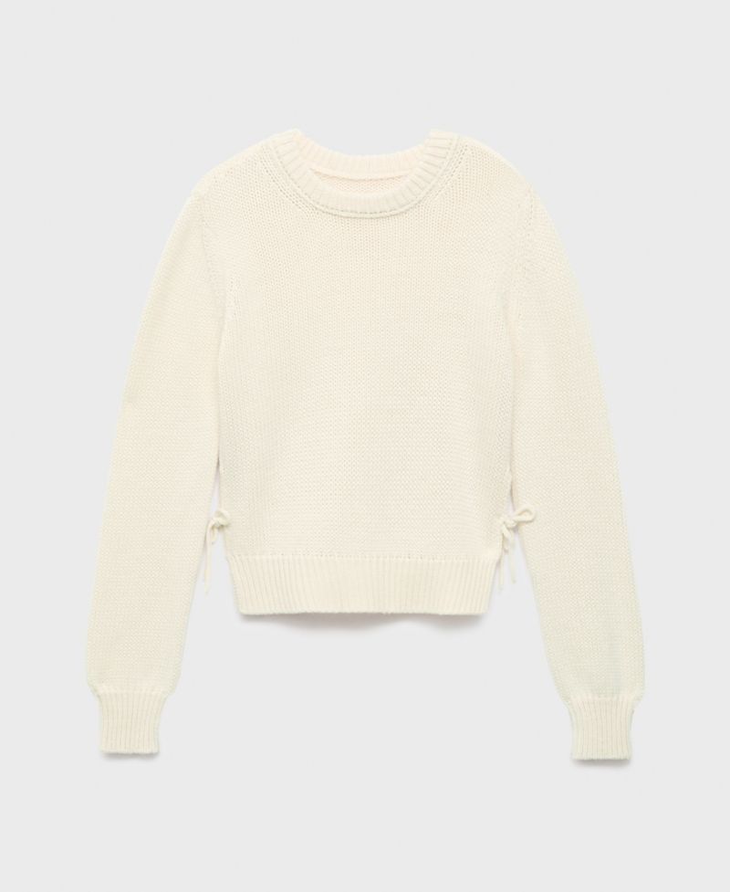 Women's Tie Slits Knitted Sweater