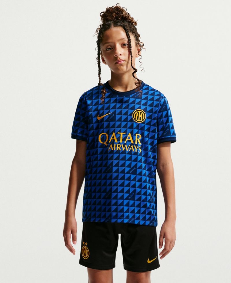 Big Boys and Girls Blue Inter Milan 2026/27 Away Pre-Match Jersey
