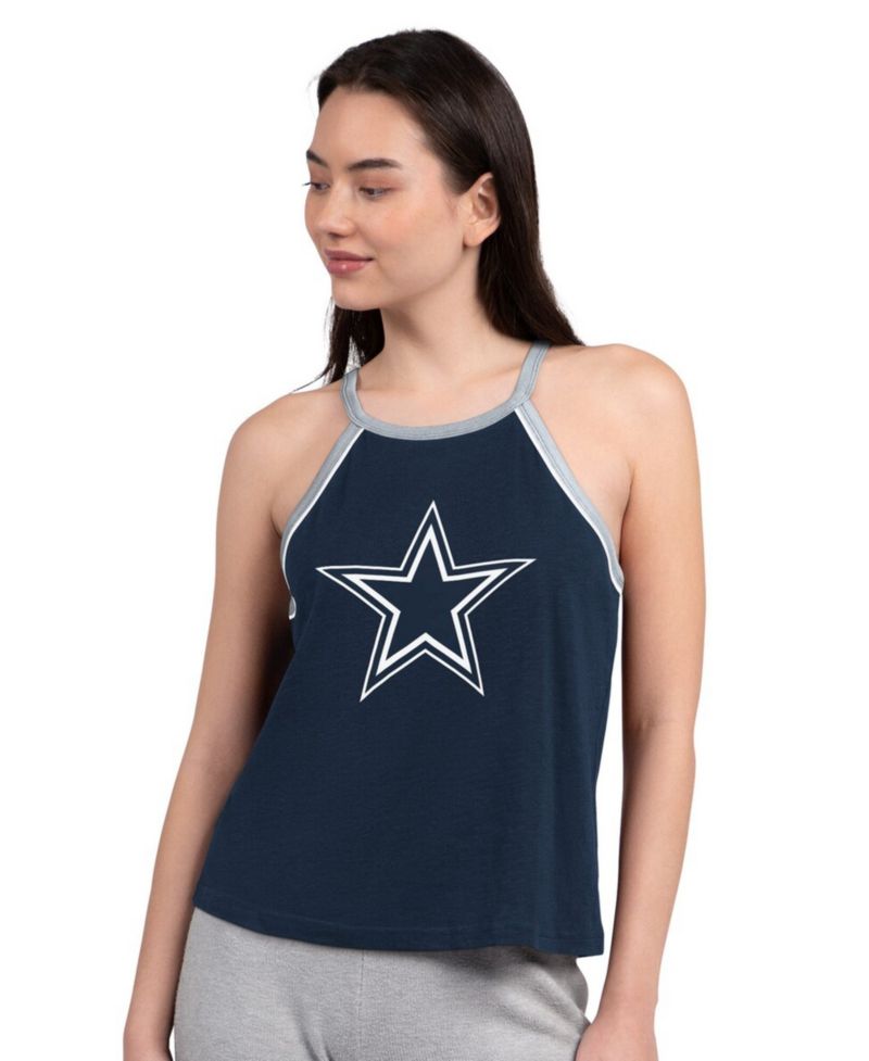 Women's Navy Dallas Cowboys Redemption Win Slub Tank Top