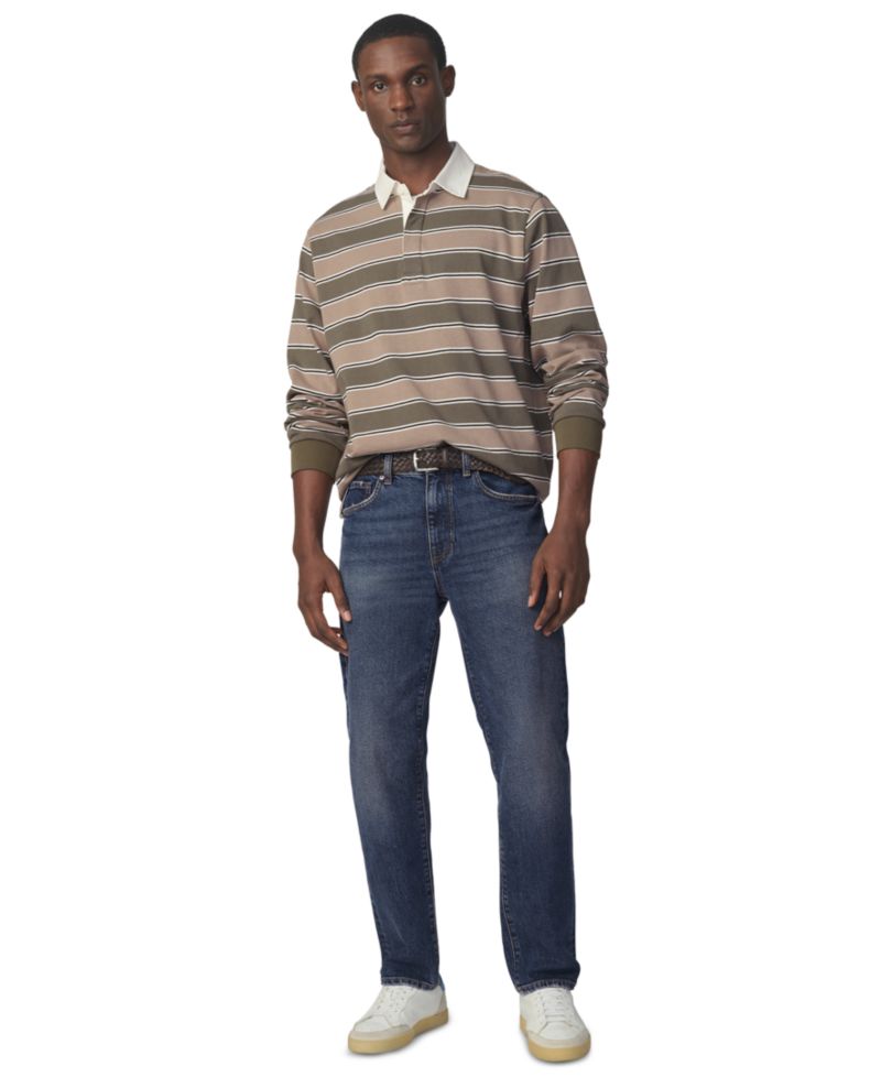 Men's Striped Long-Sleeve Rugby Shirt