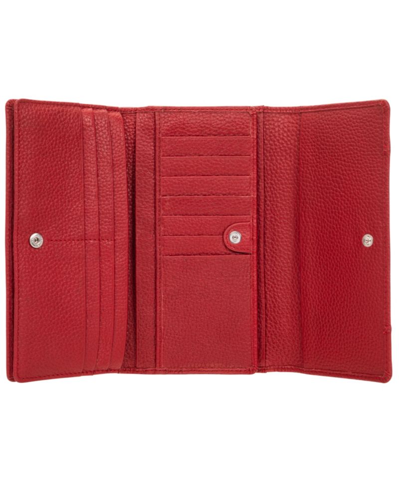 Women's Pebbled Collection RFID Secure Trifold Wing Wallet