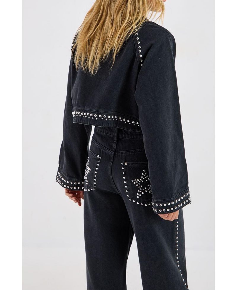 Women's Studded Denim Jacket